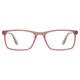 Rectangle Transparent Pink Eyeglasses