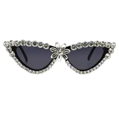 Cat-eye Black/White Sunglasses
