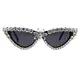Cat-eye Black/White Sunglasses