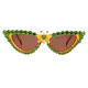 Cat-eye Transparent Orange Sunglasses