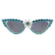 Cat-eye White Sunglasses