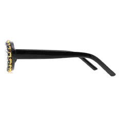 Oval Black Sunglasses