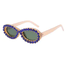 Oval Transparent Amber Sunglasses