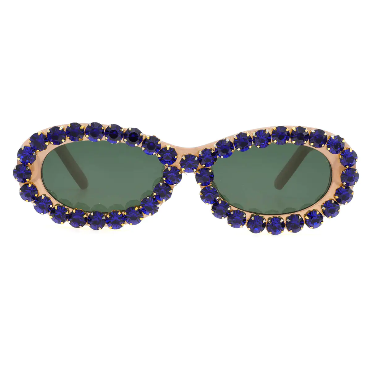 Oval Transparent Amber Sunglasses