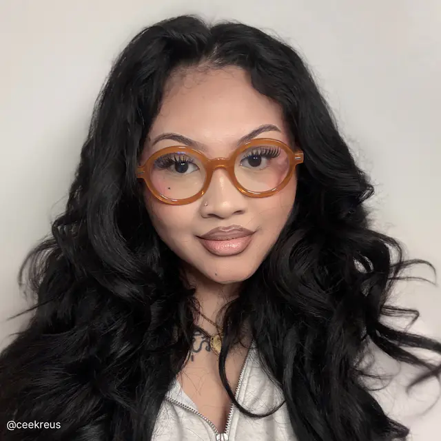 Round Orange Eyeglasses