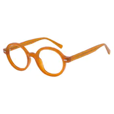 Round Orange Eyeglasses