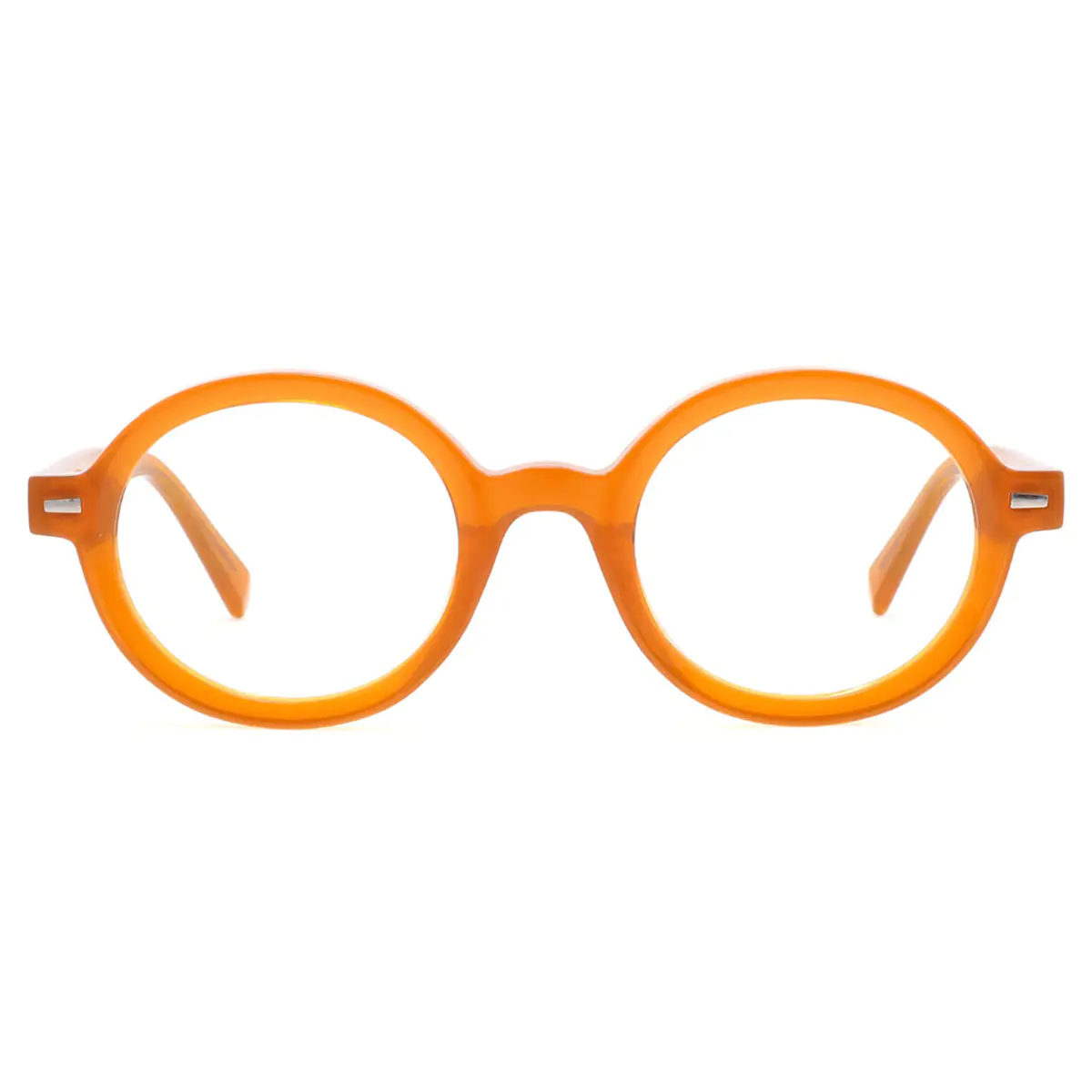 Round Orange Eyeglasses