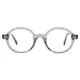 Round Transparent Gray Eyeglasses