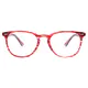 Oval Red Eyeglasses