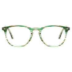 Oval Green Eyeglasses