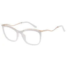 Rectangle White Eyeglasses
