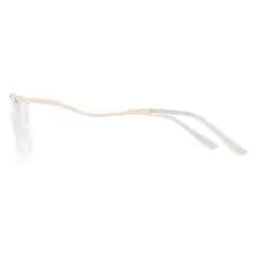 Rectangle White Eyeglasses