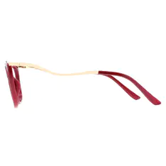 Rectangle Gold/Wine Eyeglasses