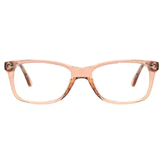Rectangle Transparent Amber Eyeglasses