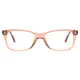 Rectangle Transparent Amber Eyeglasses