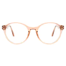 Oval Transparent Amber Eyeglasses