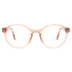 Oval Transparent Amber Eyeglasses