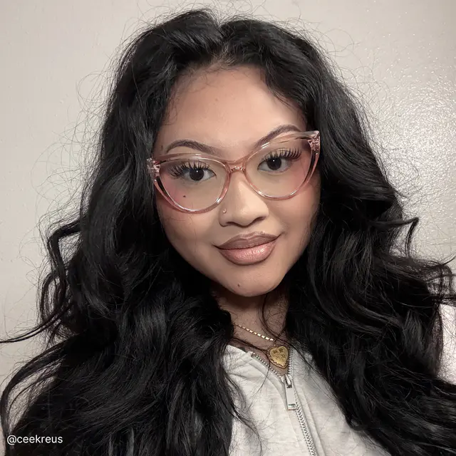 Cat-eye Transparent Pink Eyeglasses