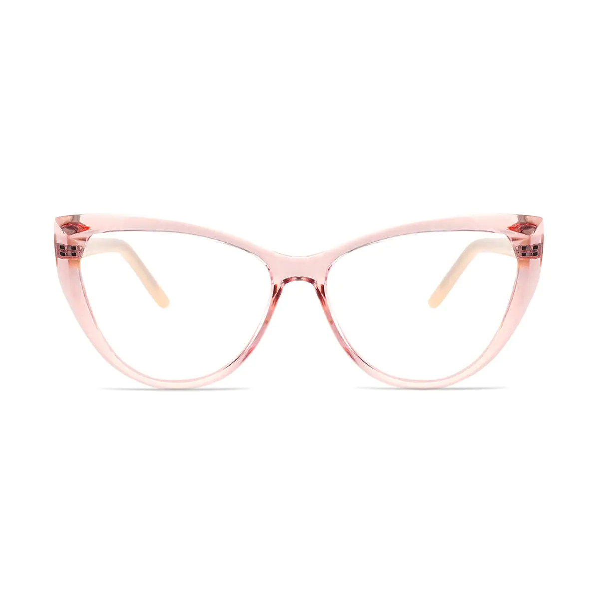 Cat-eye Transparent Pink Eyeglasses