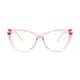 Cat-eye Transparent Pink Eyeglasses