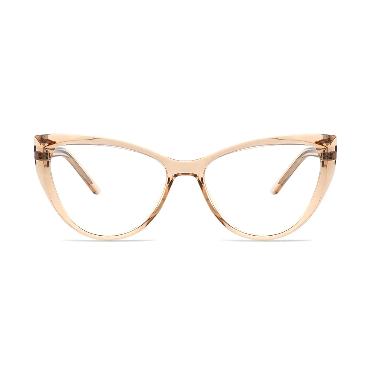 Cat-eye Transparent Amber Eyeglasses