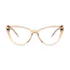 Cat-eye Transparent Amber Eyeglasses