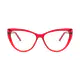 Cat-eye Transparent Red Eyeglasses