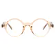 Round Transparent Amber Eyeglasses