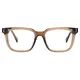 Square Transparent Brown Eyeglasses