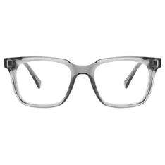 Square Transparent Gray Eyeglasses