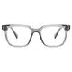 Square Transparent Gray Eyeglasses