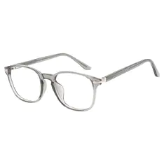 Square Transparent Gray Eyeglasses