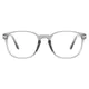 Square Transparent Gray Eyeglasses