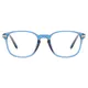 Square Transparent Blue Eyeglasses