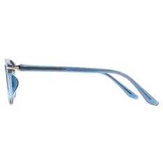 Square Transparent Blue Eyeglasses