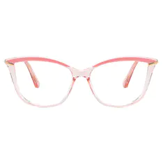 Cat-eye Transparent Pink Eyeglasses