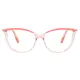 Cat-eye Transparent Pink Eyeglasses