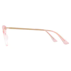 Cat-eye Transparent Pink Eyeglasses
