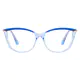 Cat-eye Transparent Blue Eyeglasses