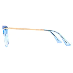 Cat-eye Transparent Blue Eyeglasses
