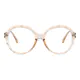 Round Transparent Amber Eyeglasses