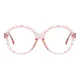 Round Transparent Pink Eyeglasses