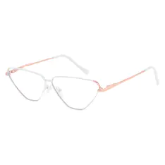 Cat-eye White Eyeglasses