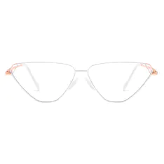 Cat-eye White Eyeglasses