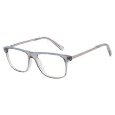 Rectangle Transparent Gray Eyeglasses