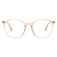 Oval Transparent Amber Eyeglasses