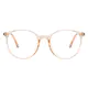 Oval Transparent Amber Eyeglasses