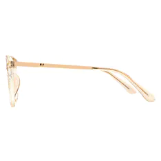 Oval Transparent Amber Eyeglasses