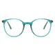 Oval Transparent Green Eyeglasses