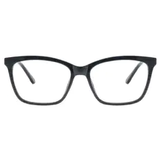 Rectangle Matte Black Eyeglasses